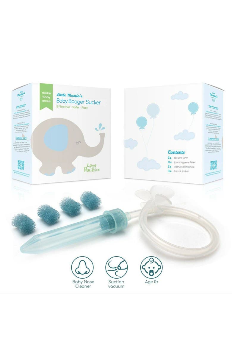Little Martin's Baby Booger Sucker Blue, Gentle & Quick Mucus Removal, Alternate, color, White