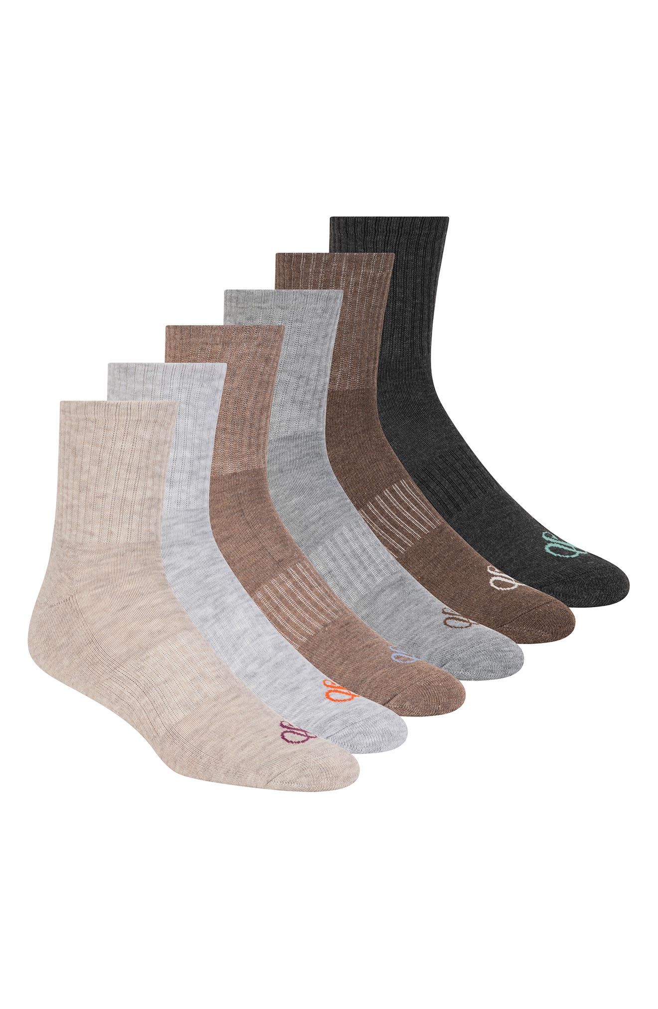 Scotch & Soda 6-Pack Half Terry High Quarter Crew Socks