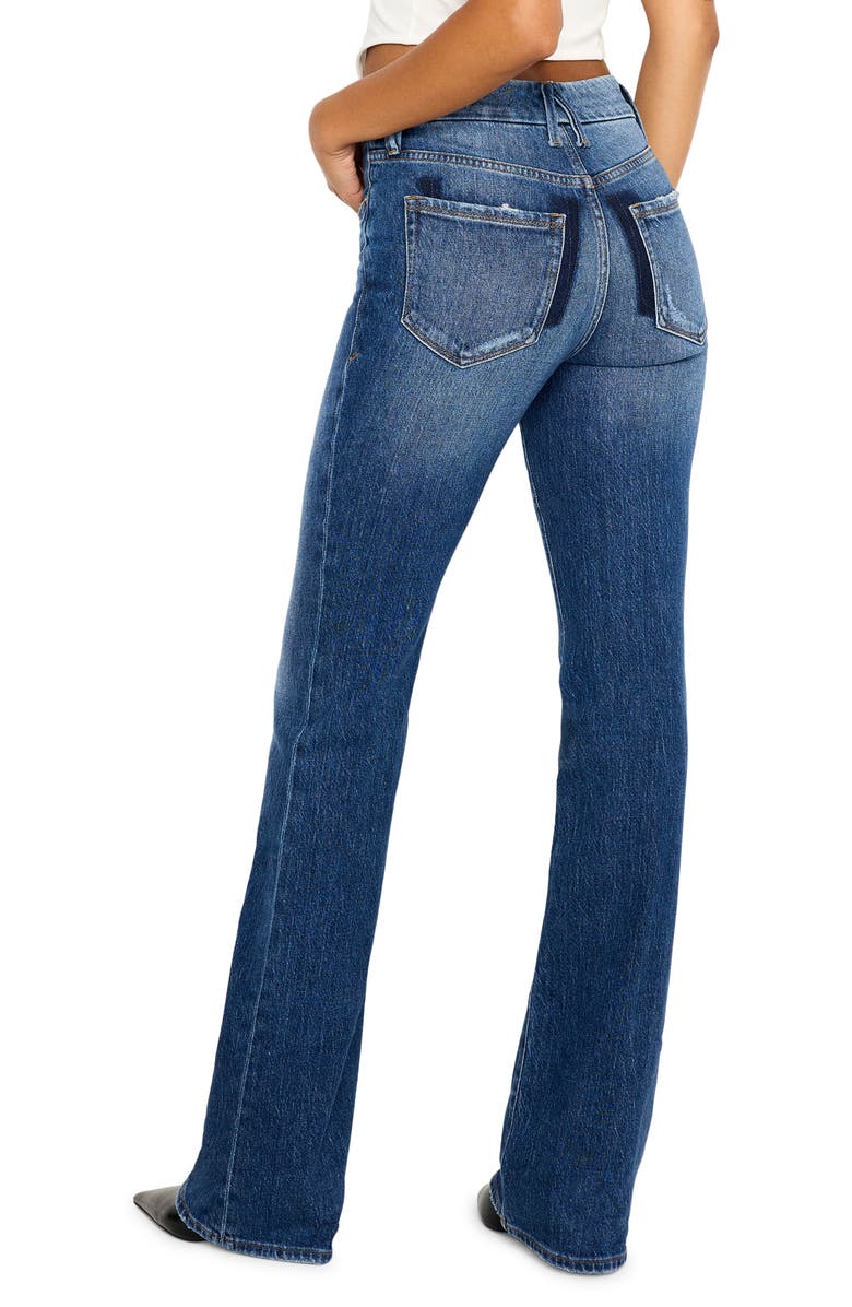 Good American Good Classic Bootcut Jeans, Alternate, color, Indigo704