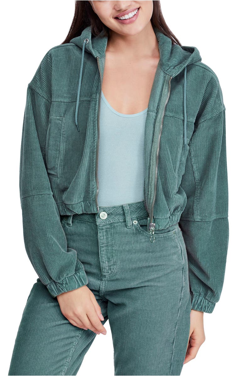 BDG Urban Outfitters Crop Corduroy Bomber Jacket, Main, color, 
