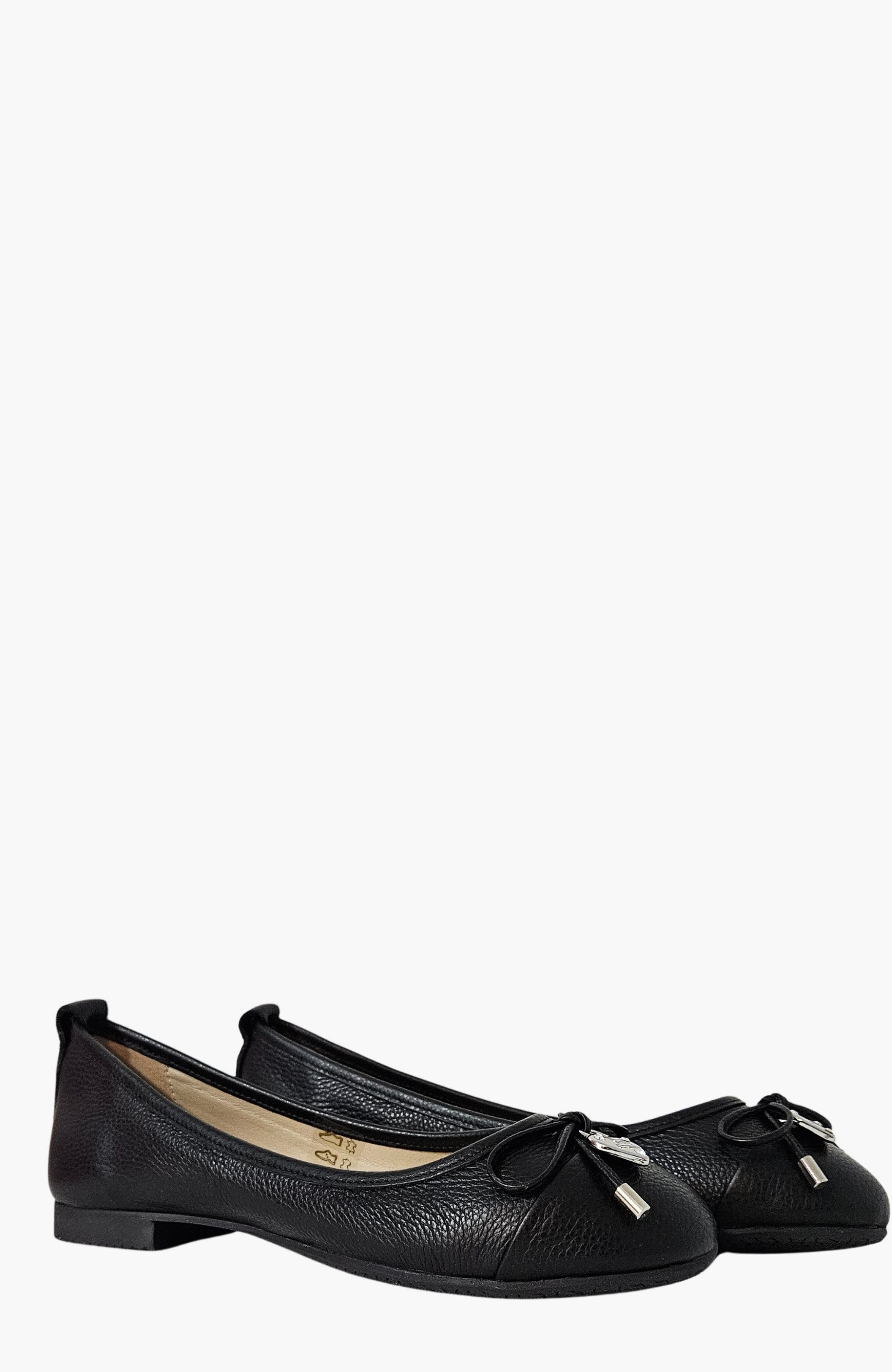 Muse Ballet Leather Flats, Alternate, color, Black / Silver