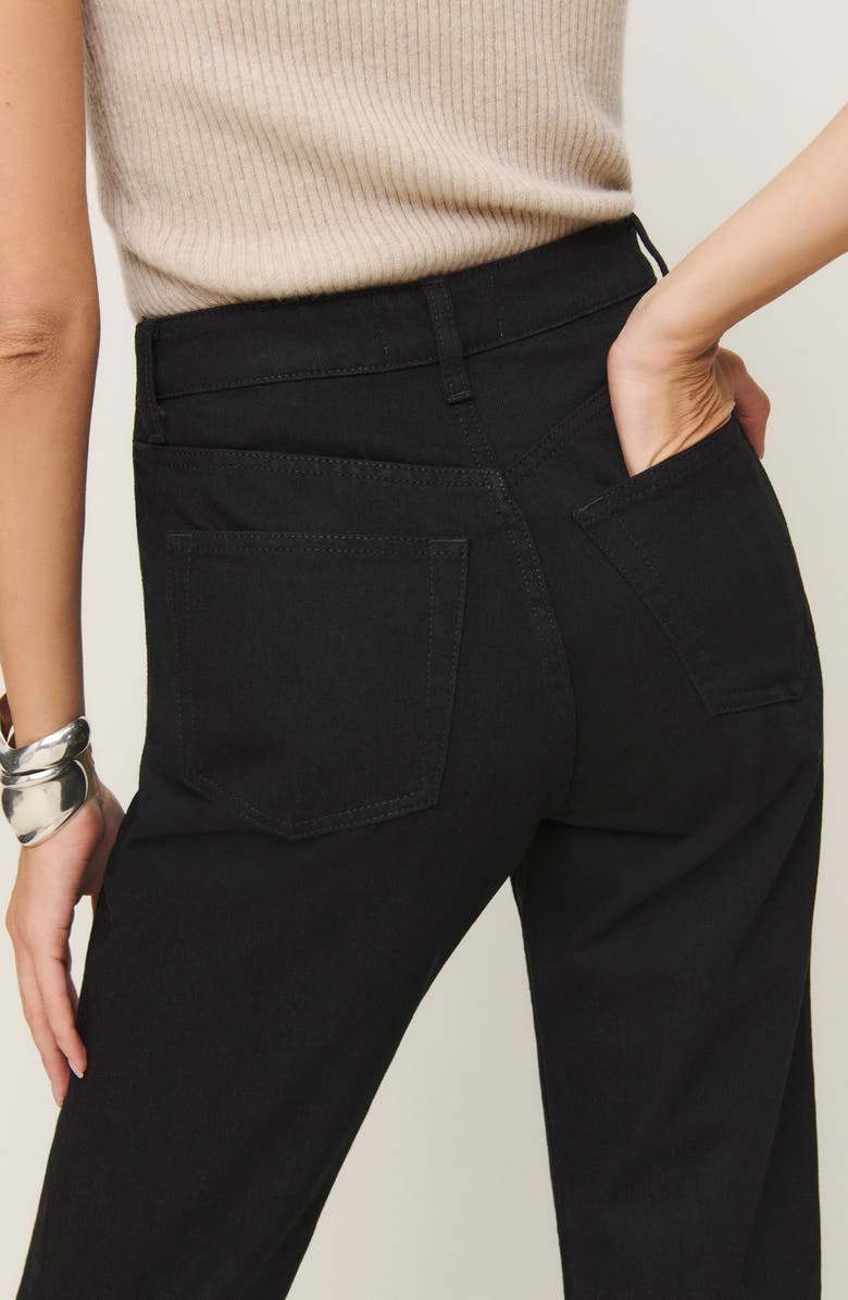 Reformation Cynthia High Waist Relaxed Jeans, Alternate, color, Black