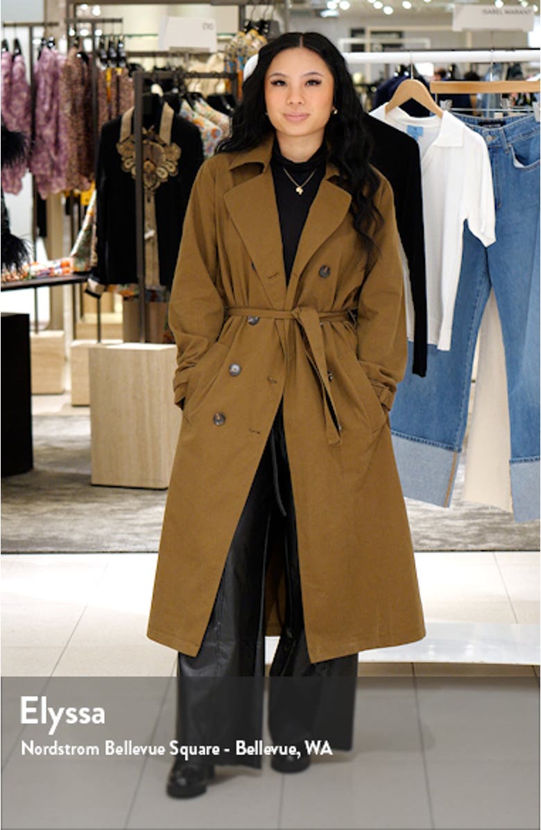 Belted Double Breasted Trench Coat, sales video thumbnail