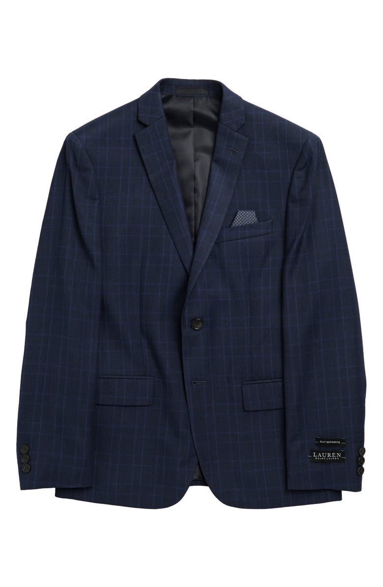 Ralph Lauren Kids' Navy Plaid Jacket, Main, color, 