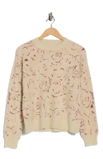 Dr2 By Daniel Rainn Yummy Eyelash Crewneck Sweater In Brown