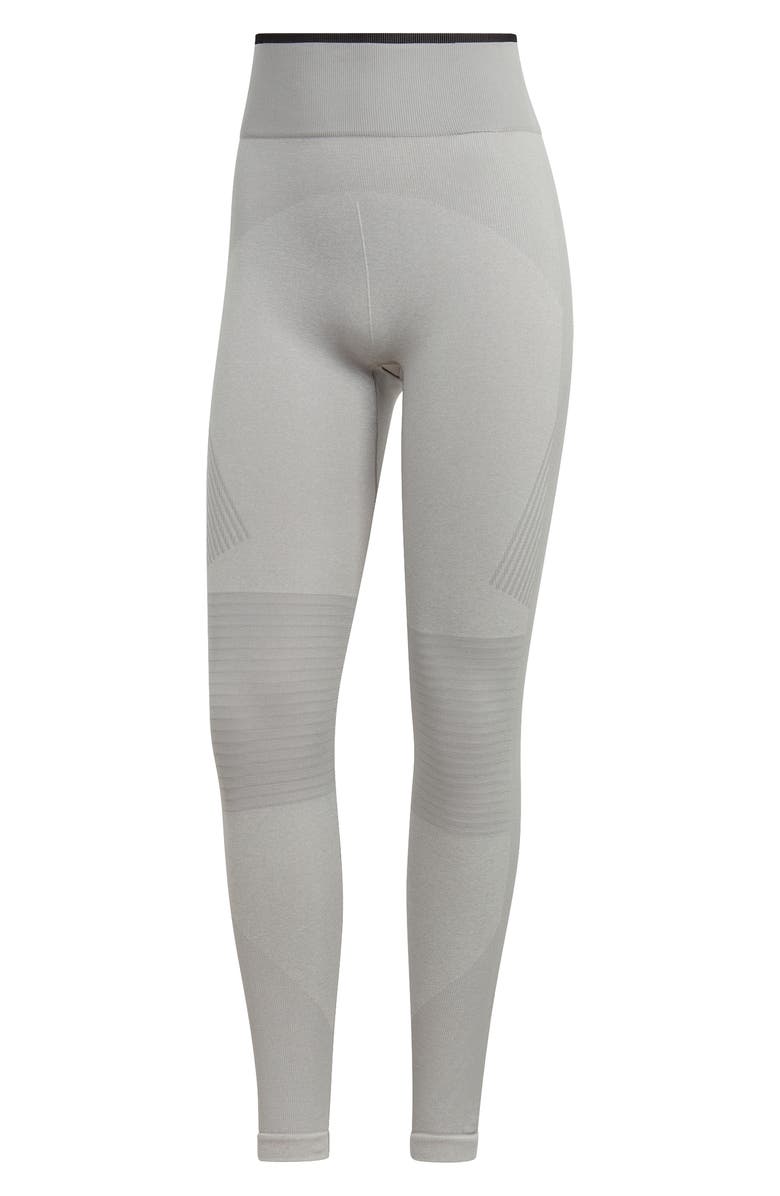 adidas by Stella McCartney TrueStrength Seamless Leggings, Main, color, Mgh Solid Grey/ White/ Black