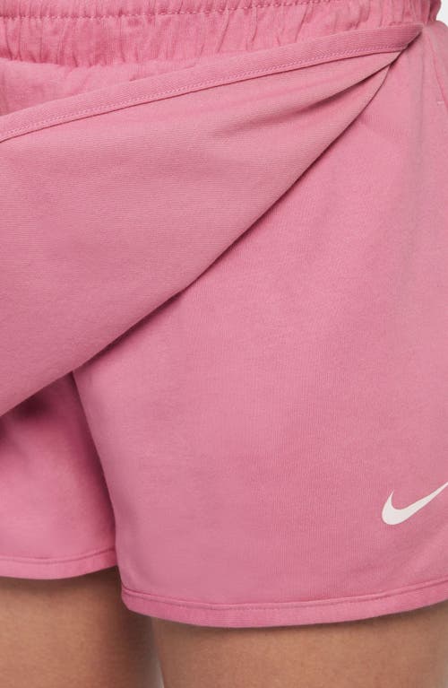 Nike Girls Sportswear T Shirt Breezy Mid Rise Skort Court Borough Low 2 Adjustable Strap Closure Casual S In Magic Flamingo/white
