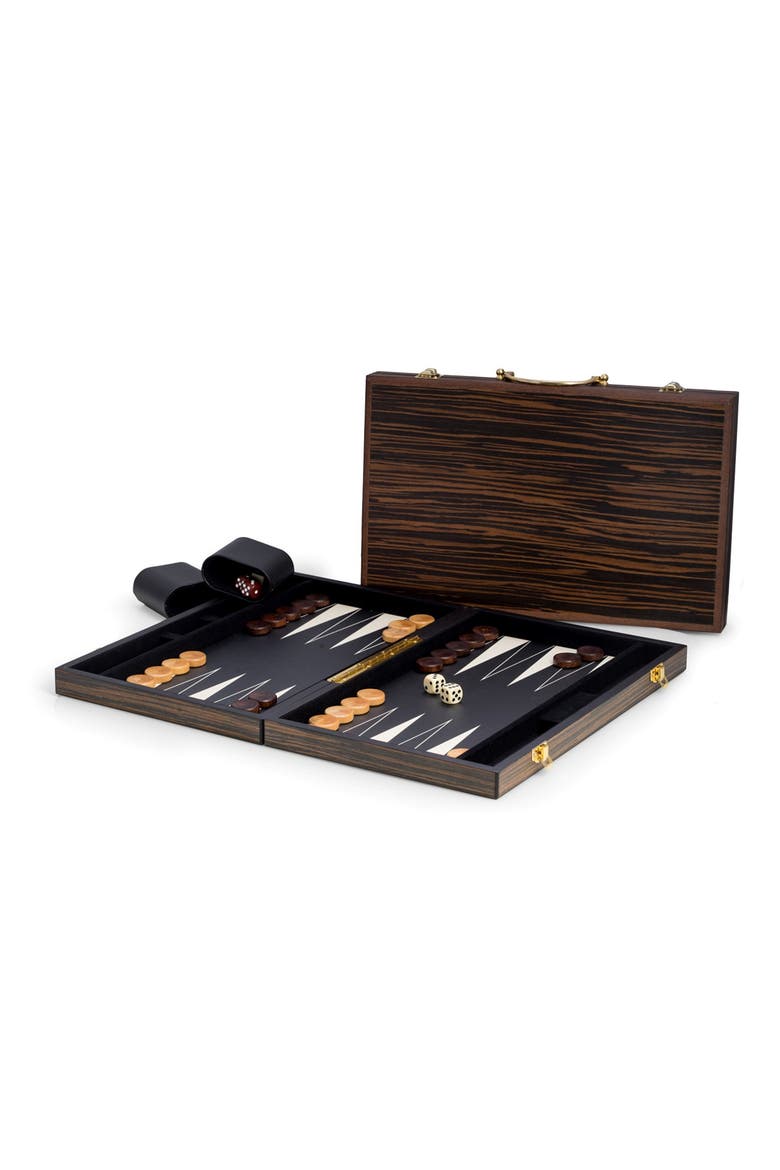 Tabletop Backgammon Set, Alternate, color, BROWN MULTI