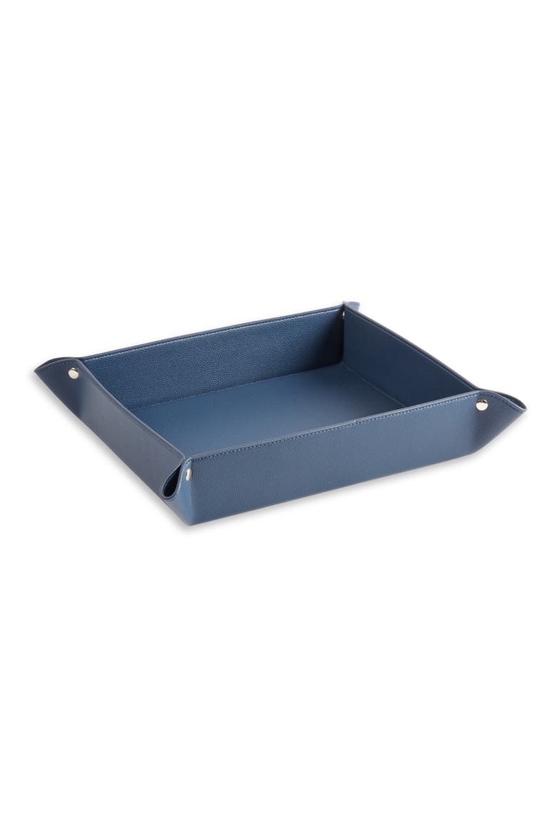 Leather Coffee Table Catchall, Main, color, BLUE