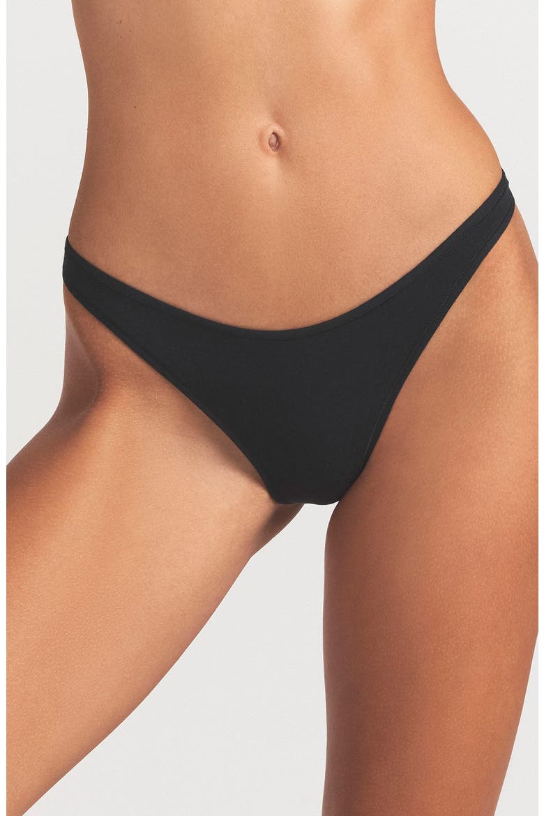 Everyday Cotton Thong, Alternate, color, ONYX
