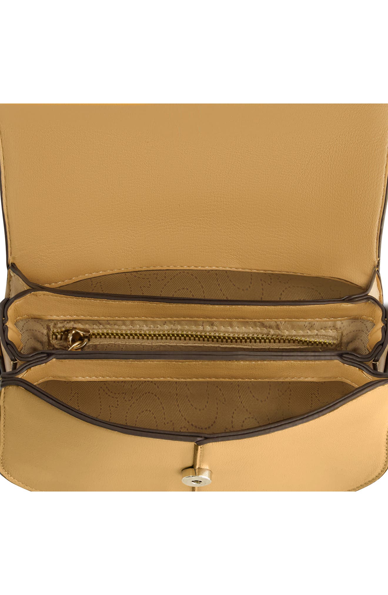 True Religion Logo Horseshoe Crossbody Bag, Alternate, color, Camel