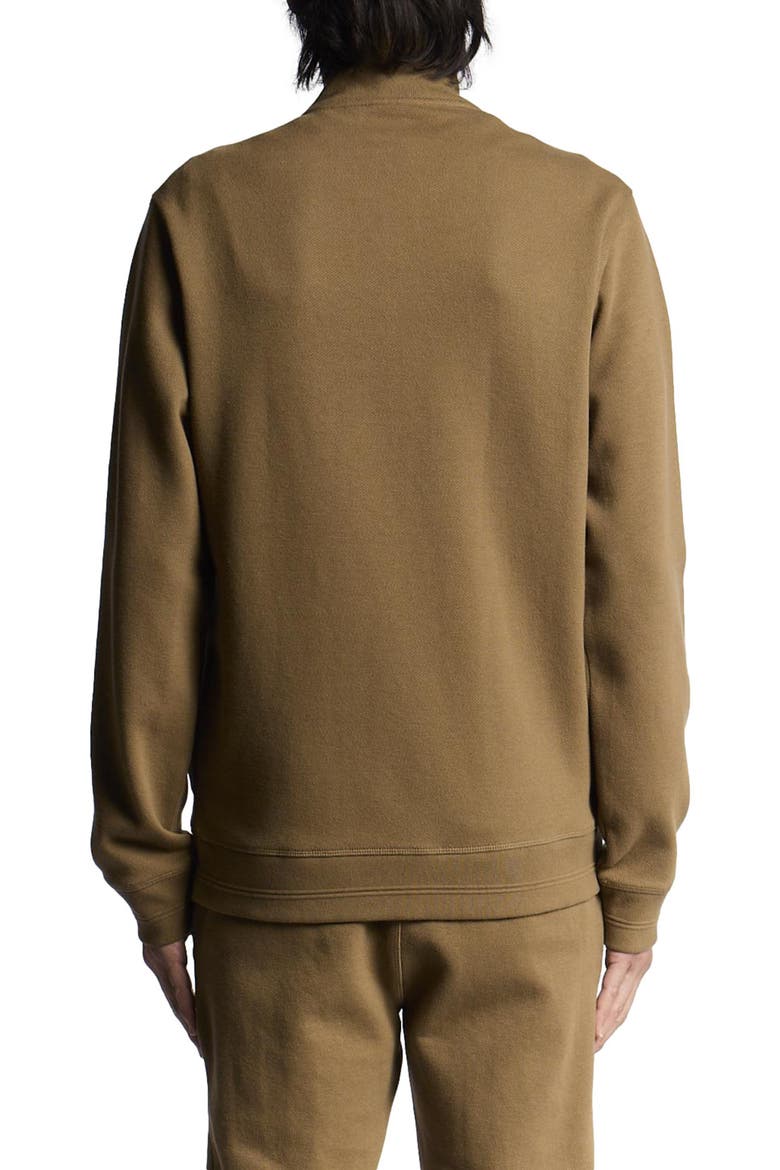 Diagonal Weave Zip Through Sweatshirt, Alternate, color, Dusky Green