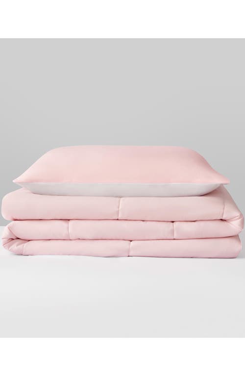 The Sheet Lab Reversible Comforter Set In Pink