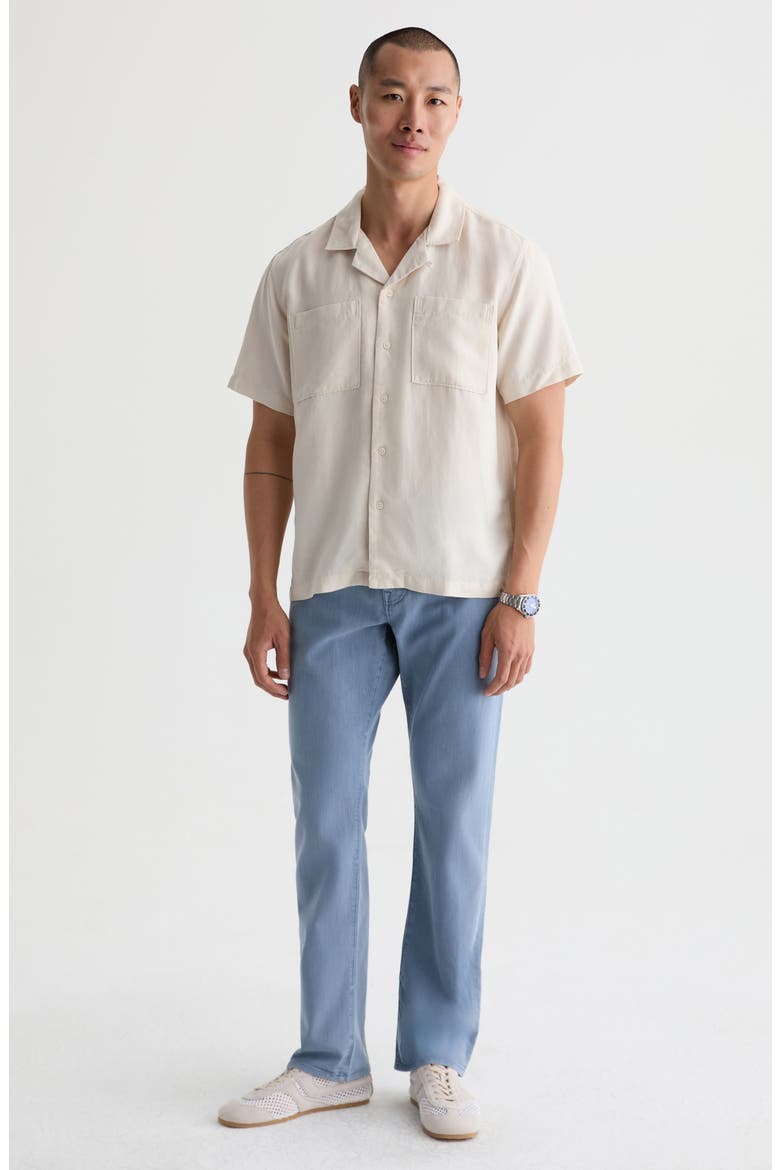 Marco Solid Camp Shirt, Alternate, color, CHAMPAGNE
