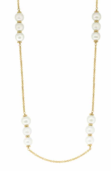 EFFY Freshwater Pearl Station Necklace