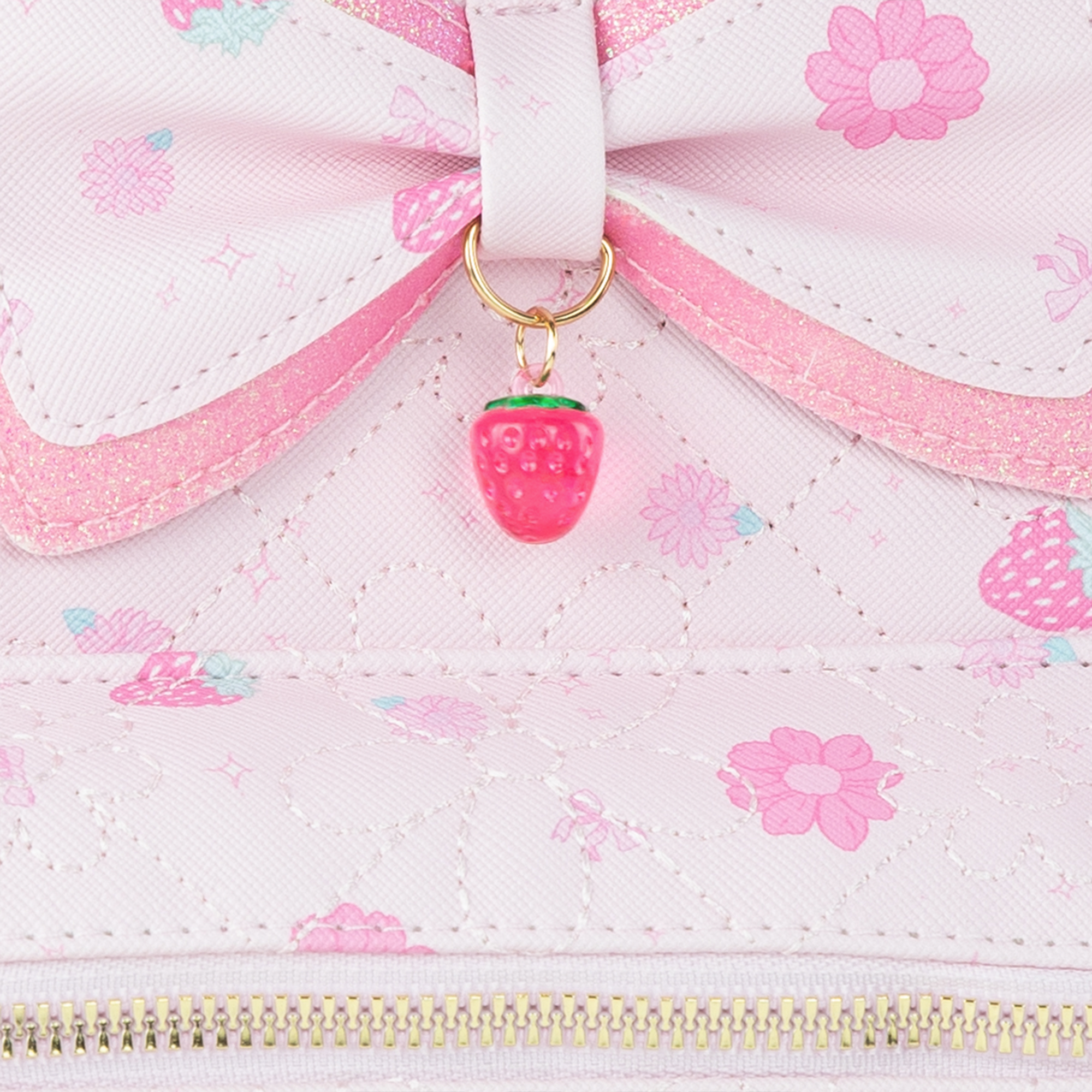 Strawberry Blossom Mini Backpack Set, Alternate, color, Daisy Strawberry Flurry/ Blush