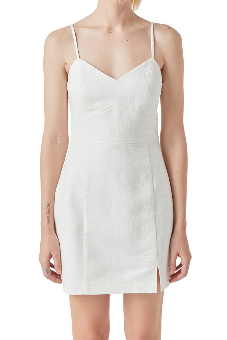 Strappy Back Minidress, Alternate, color, IVORY