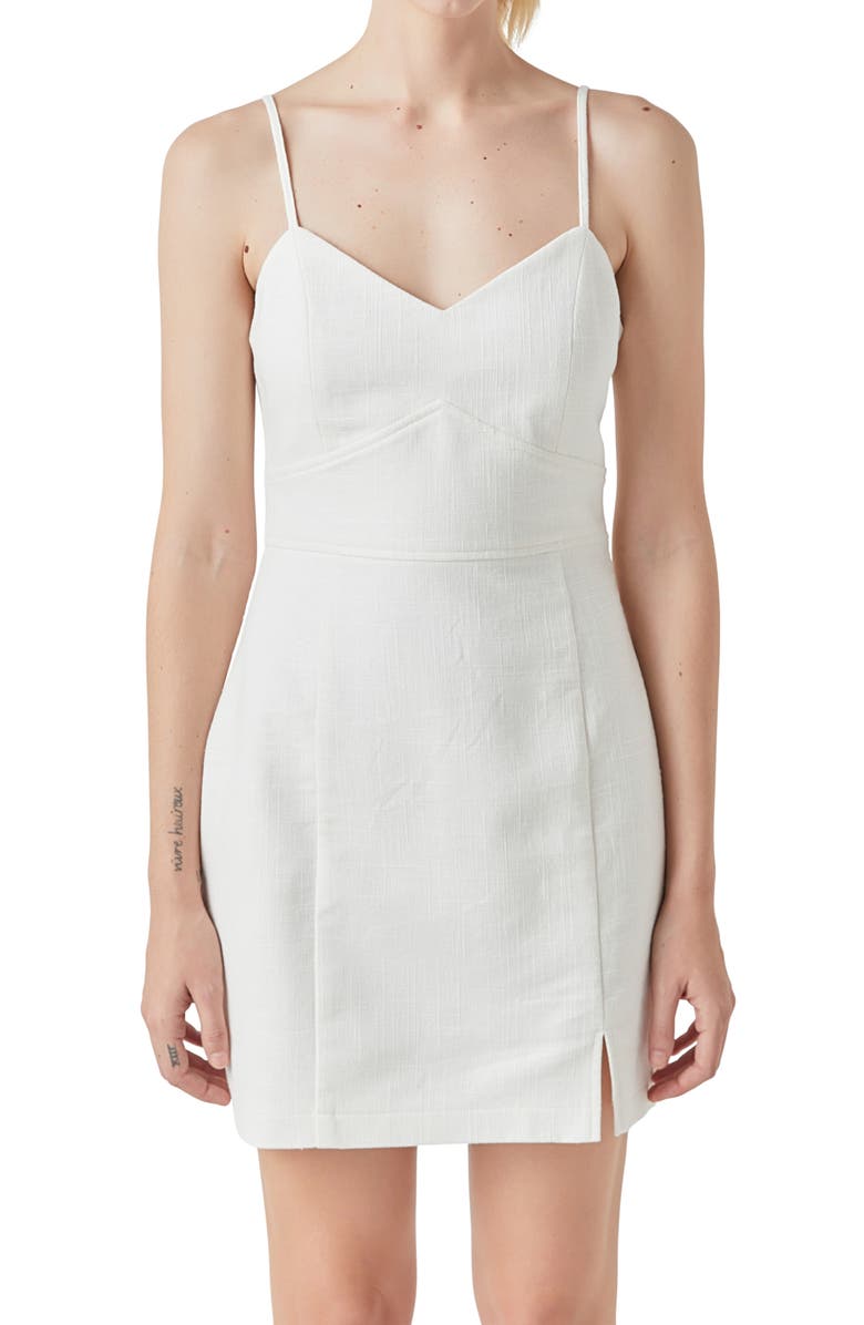 Grey Lab Strappy Back Minidress, Alternate, color, Ivory