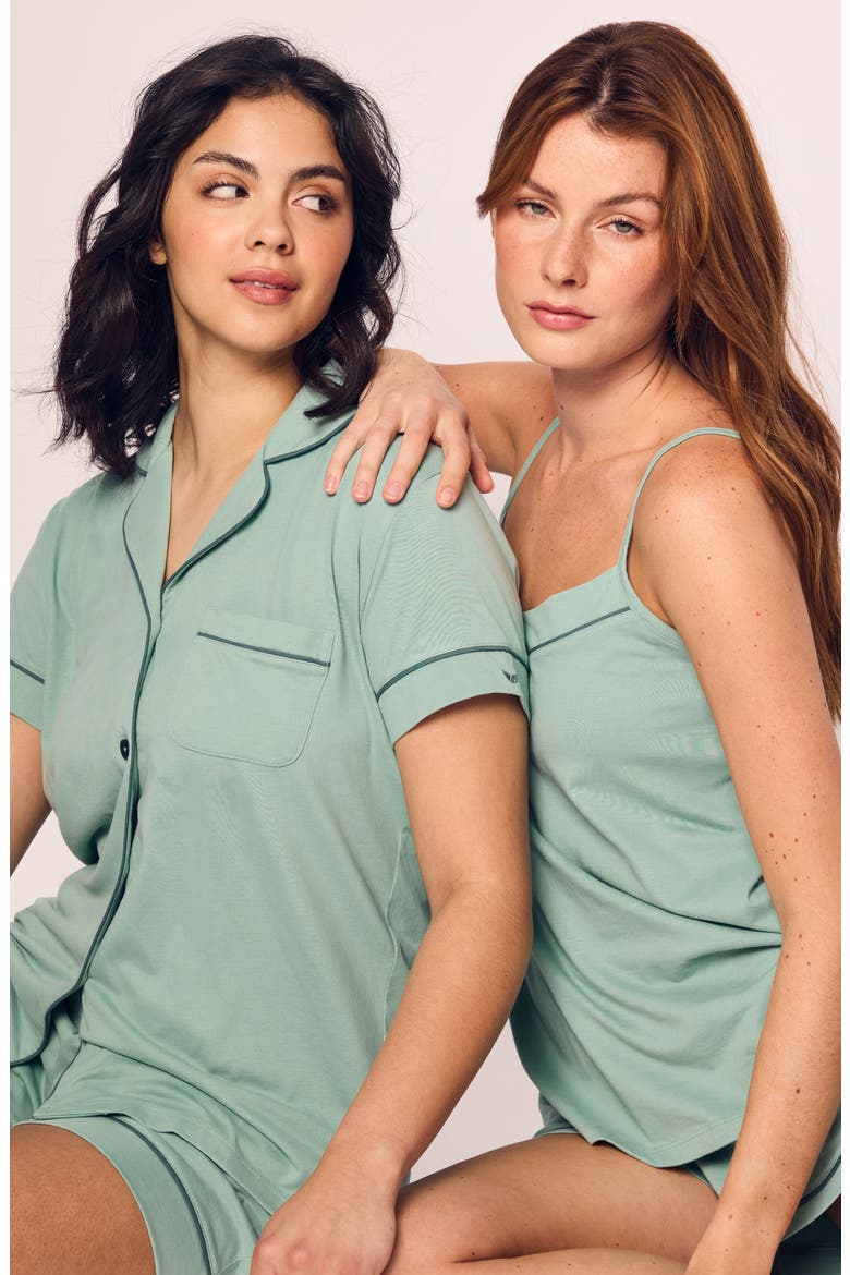Luxe Pima Cotton Short Pajamas, Alternate, color, GREEN