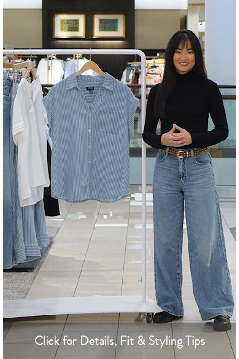 Stripe Cotton Button-Up Shirt video