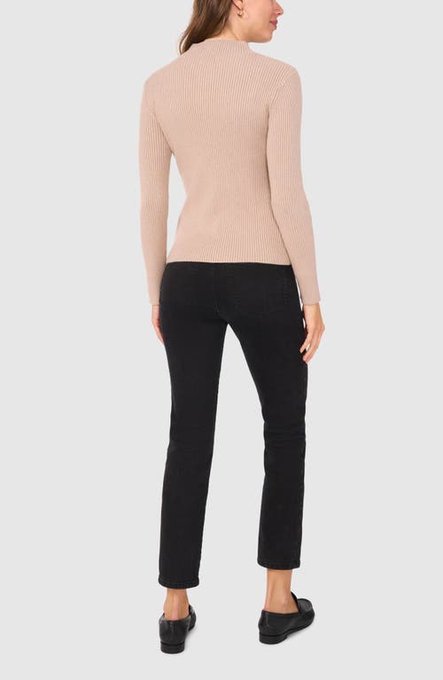 Halogenr Halogen(r) Rib Quarter Zip Sweater In Simply Taupe