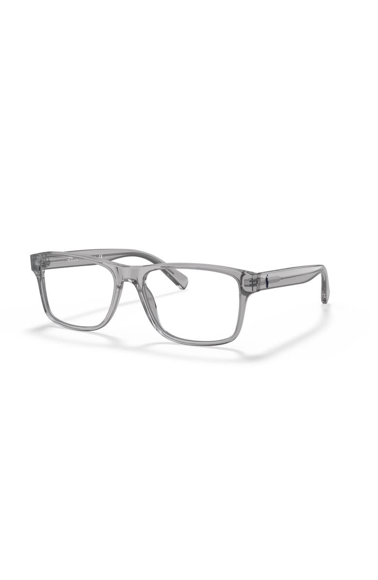 Polo Ralph Lauren 58mm Rectangle optical glasses, Main, color, Grey