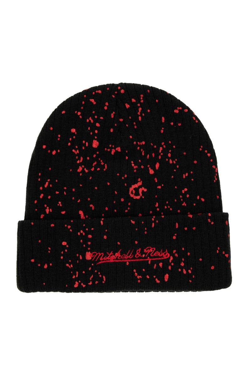 Mitchell & Ness Men's Mitchell & Ness Black Philadelphia 76ers Nep Speckle Cuffed Knit Hat, Alternate, color,