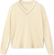 MANGO Bert Jersey V-Neck Sweater
