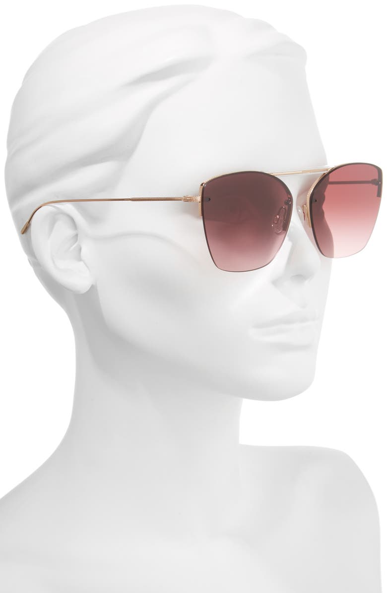 Oliver Peoples Ziane 61mm Rimless Sunglasses, Alternate, color, 