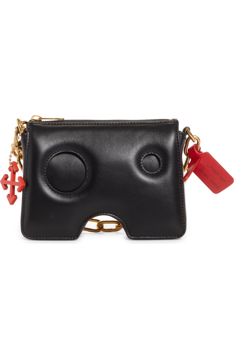 Off-White Burrow Leather Clutch, Main, color,