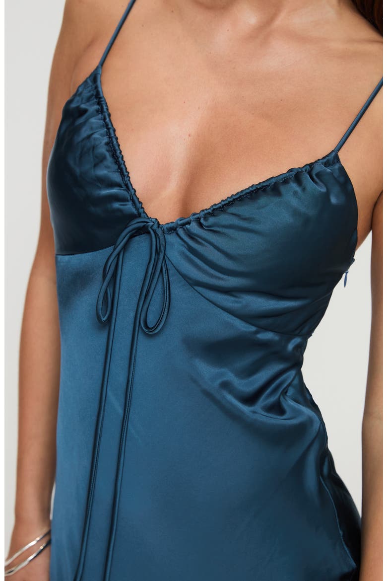 Maguire Satin Maxi Dress, Alternate, color, NAVY