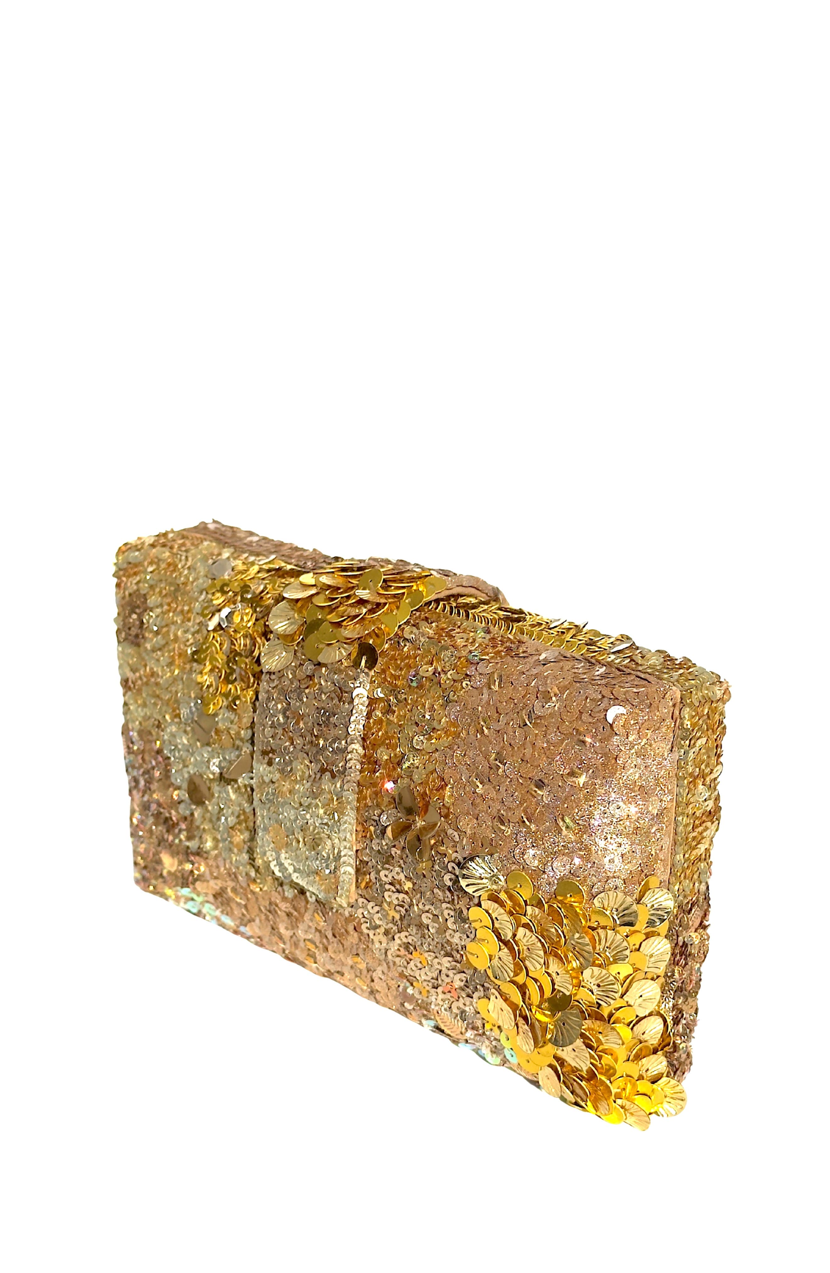 Garnet Kitsch Clutch, Alternate, color, Gold