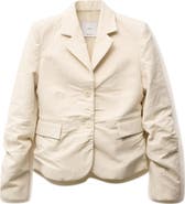 MANGO Wrinkled Cotton 
Linen Suit Blazer