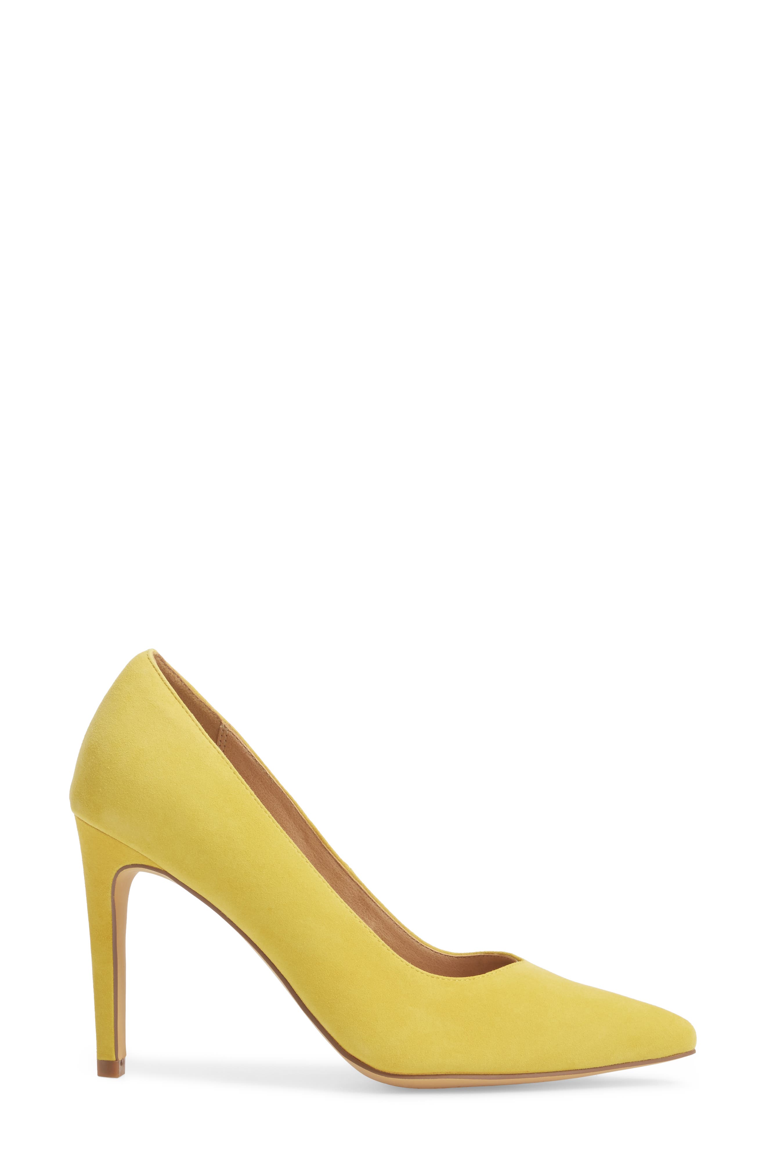 Palma Pointy Toe Pump, Alternate, color, YELLOW SUEDE