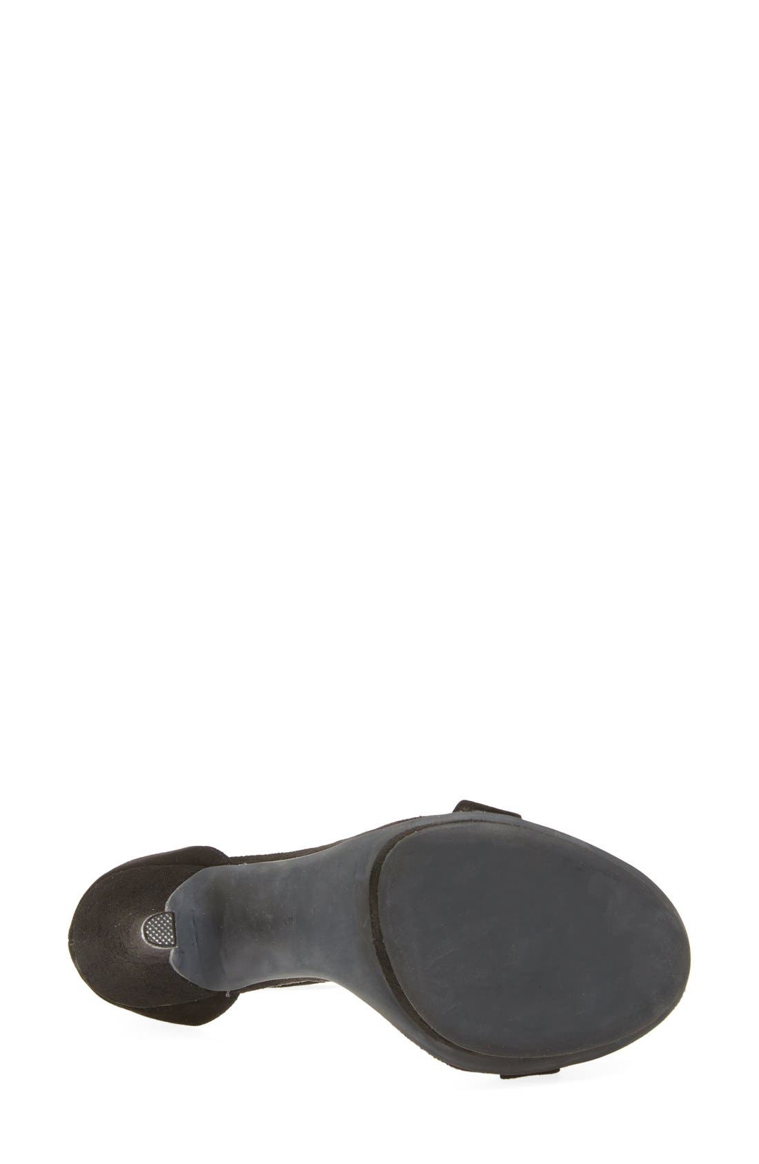 'Burke' Sandal, Alternate, color, BLACK SUEDE