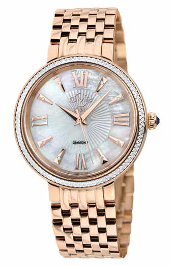 GV2 Women's Genoa Diamond Dial Bracelet Watch, 37mm