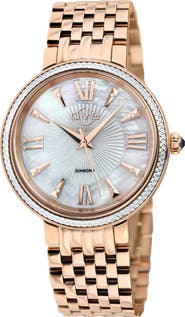 GV2 Women's Genoa Diamond Dial Bracelet Watch, 37mm