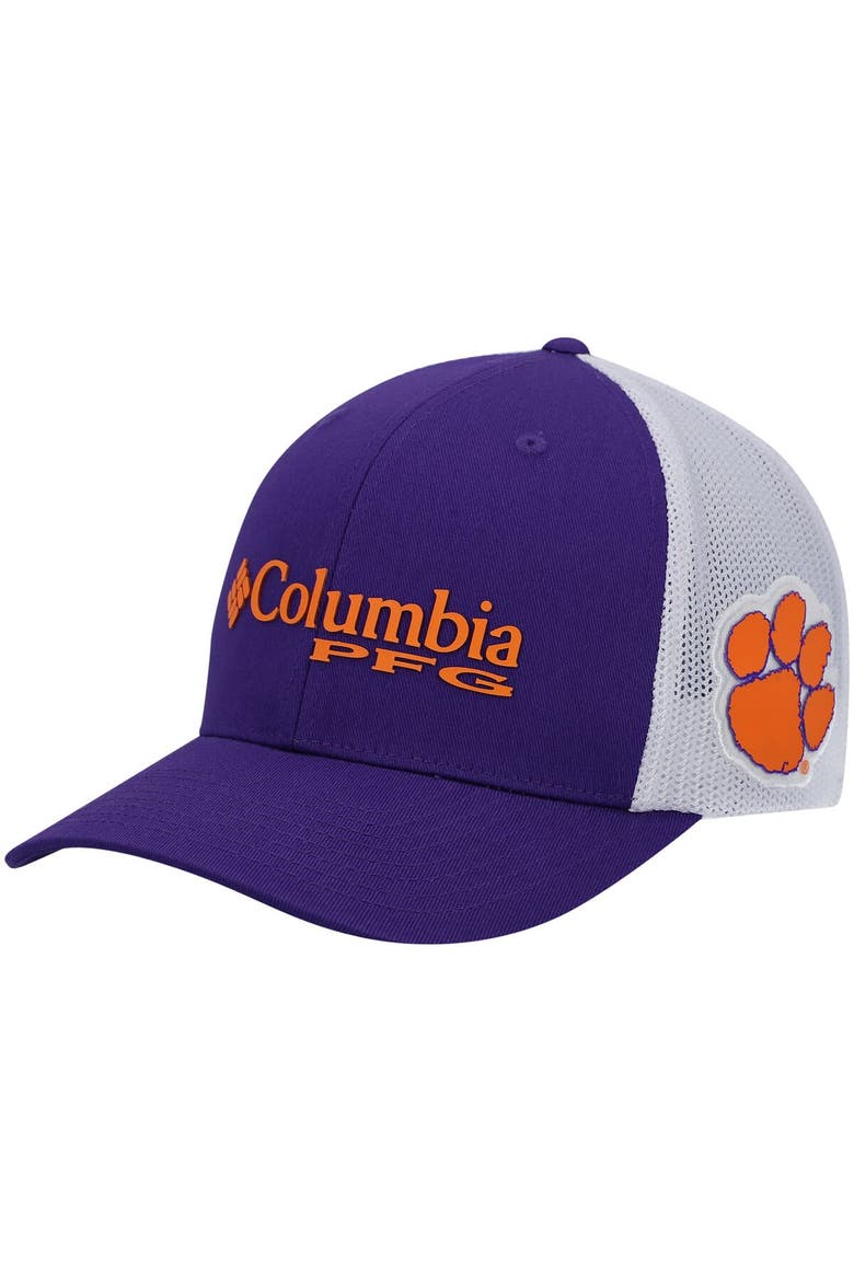 Men's Columbia Purple Clemson Tigers PFG Snapback Adjustable Hat, Main, color, Purple