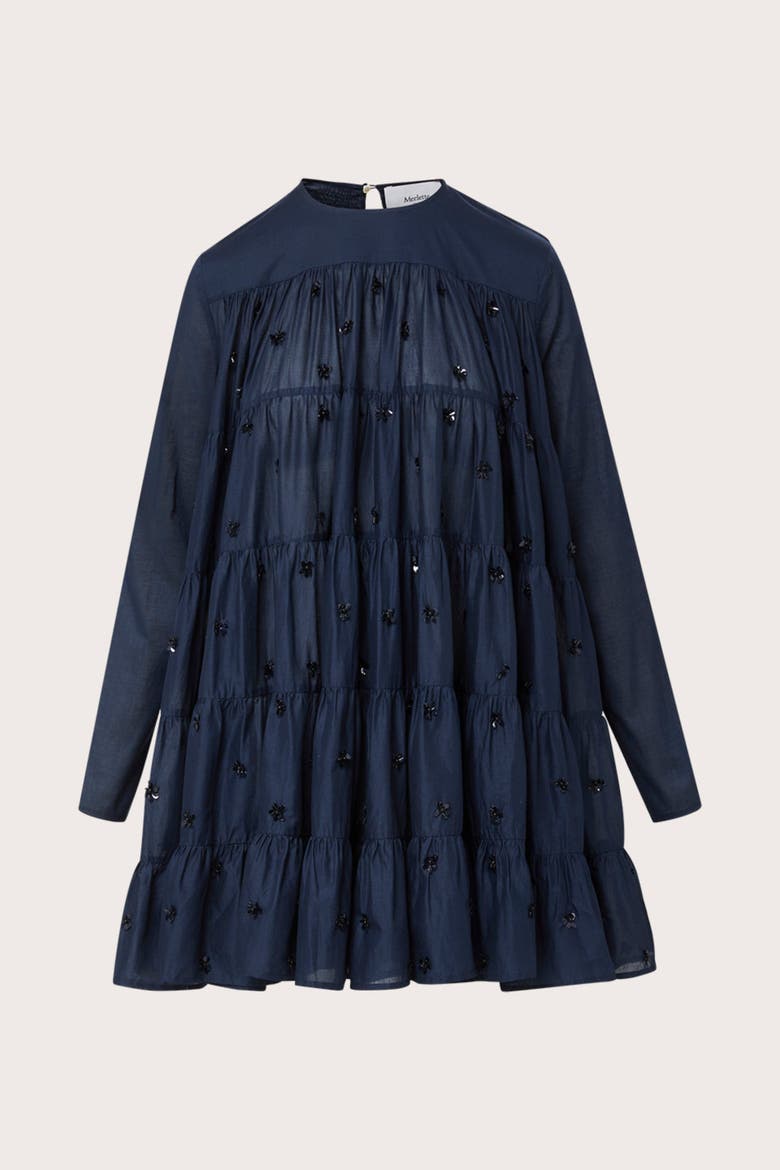 Soliman Embellished Dress, Alternate, color, Navy