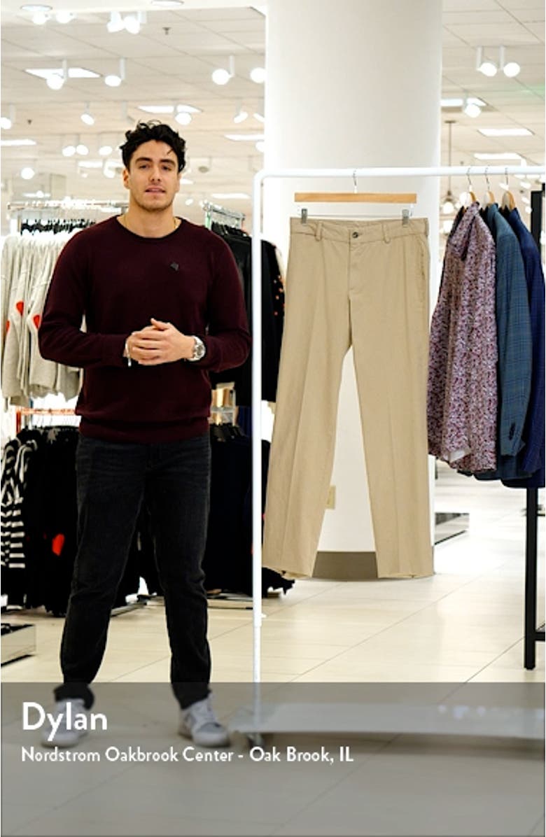 Trim Fit Cotton Poplin Dress Pants, sales video thumbnail