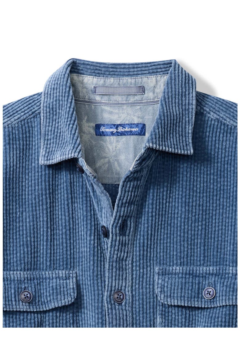 Indigo Valley Cotton Corduroy Button-Up Shirt Jacket, Alternate, color, INDIGO