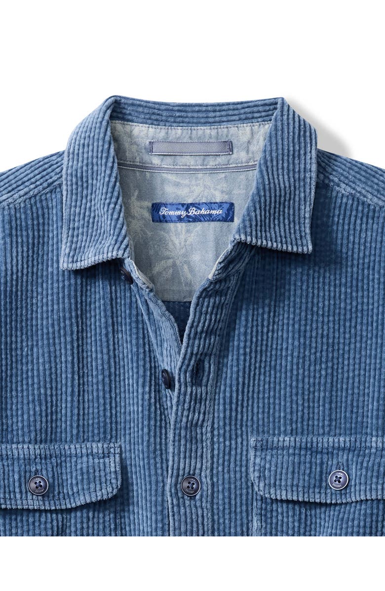 Tommy Bahama Indigo Valley Cotton Corduroy Button-Up Shirt Jacket, Alternate, color, Indigo