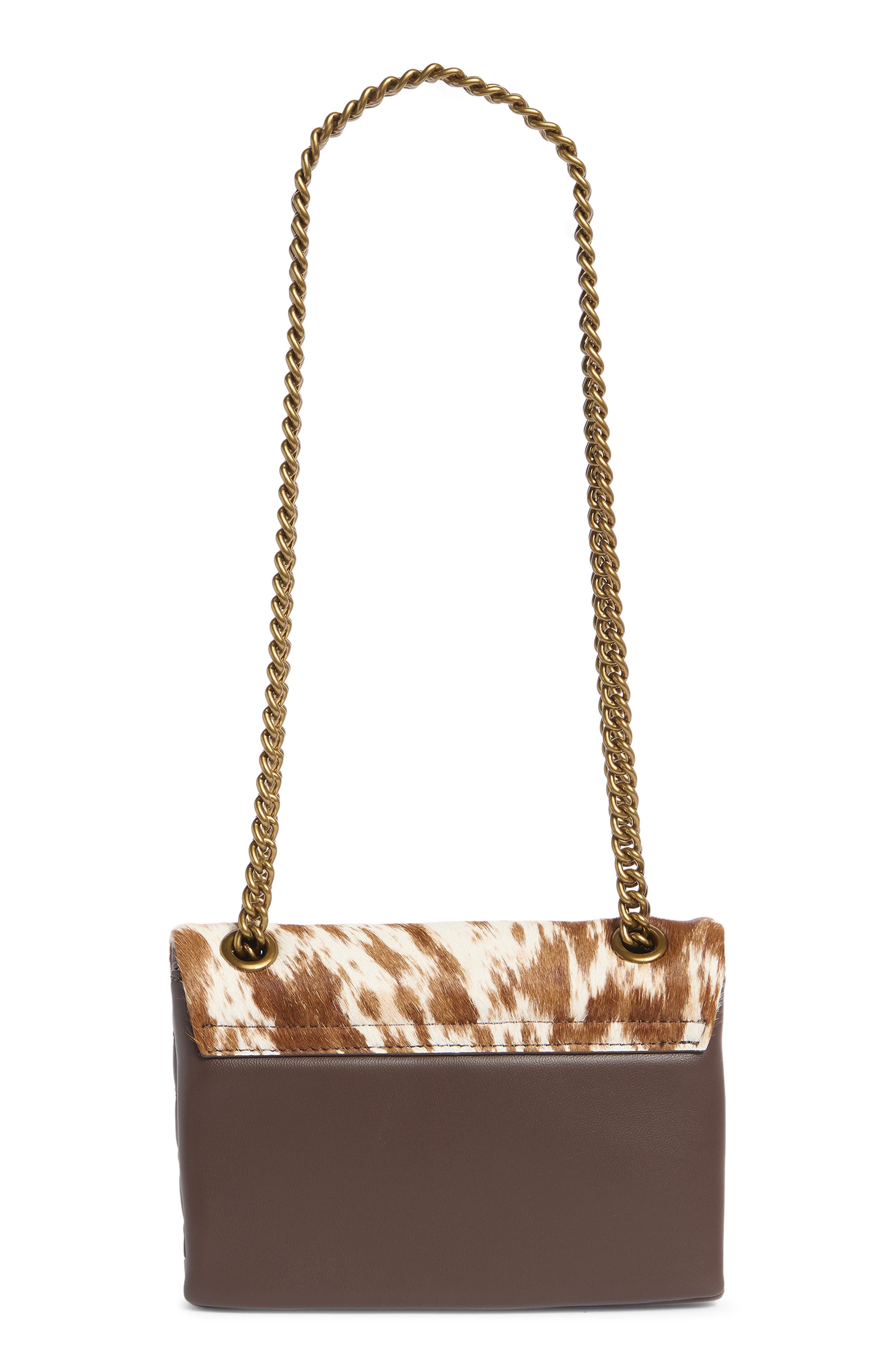 Kurt Geiger London Mini Brixton Genuine Calf Hair Crossbody Bag, Alternate, color, Open Brown