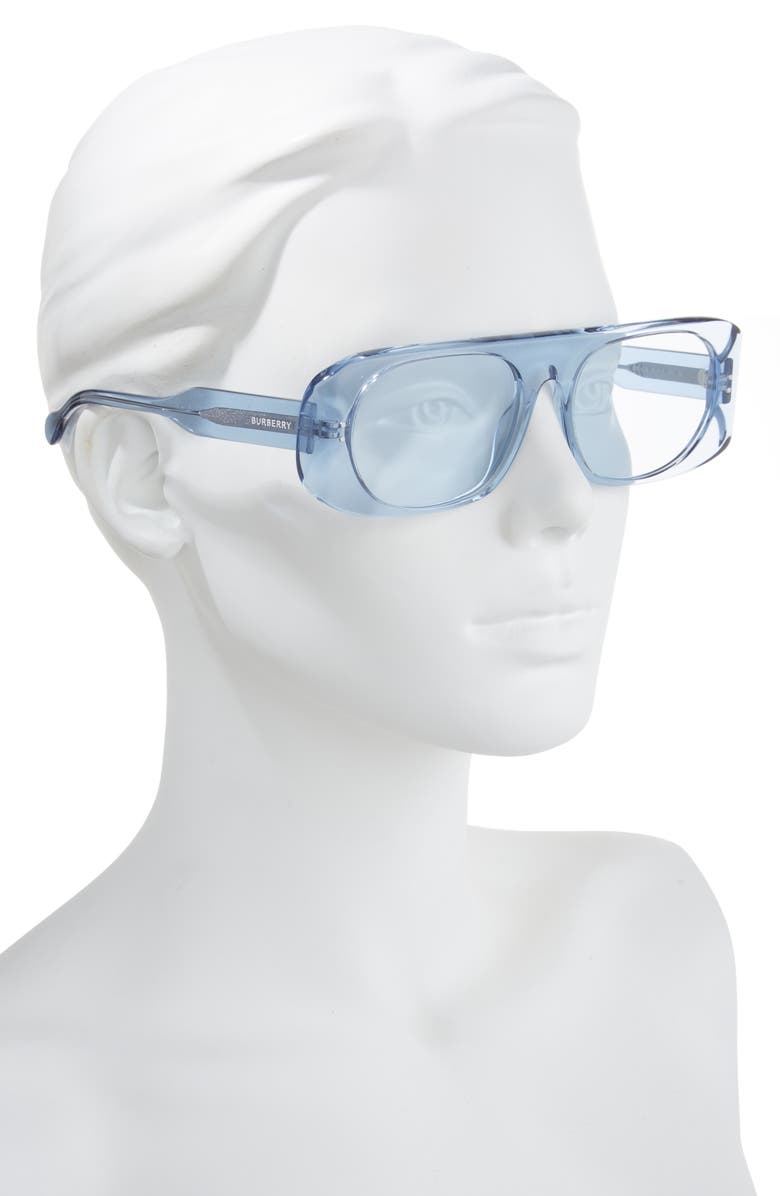 Burberry 61mm Square Fashion Glasses, Alternate, color, Rose Gold Blk