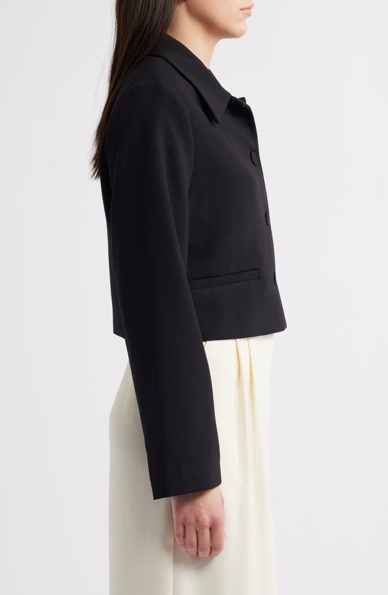 MANGO Cagliari Crop Jacket, Alternate, color, Black