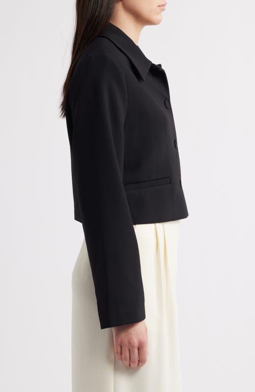 Mango Cagliari Crop Jacket In Black