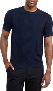 XRAY Stripe Short Sleeve Sweater