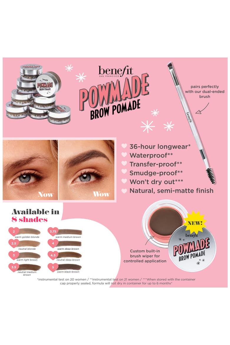 POWmade Waterproof Brow Pomade, Alternate, color, 5 WARM BLACK BROWN