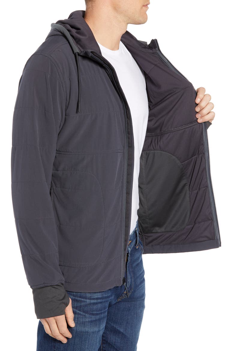Mountain 2.0 Quilted Zip Hoodie, Alternate, color, WEATHERED BLACK