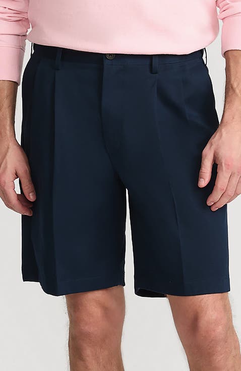 Comfort Waist Pleated 9" No Iron Chino Shorts
